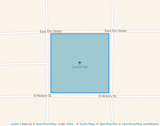 walking in Central Park map in Streator