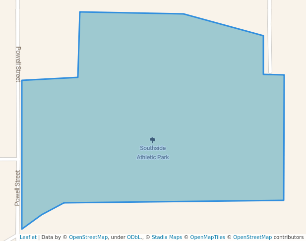 walking in Southside Athletic Park map in Streator