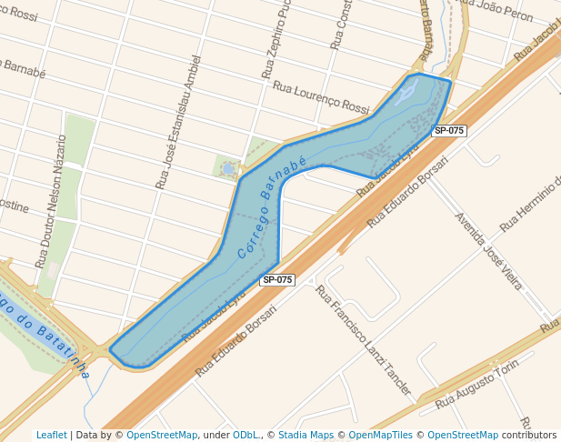 walking in Praça do Guri map in Indaiatuba