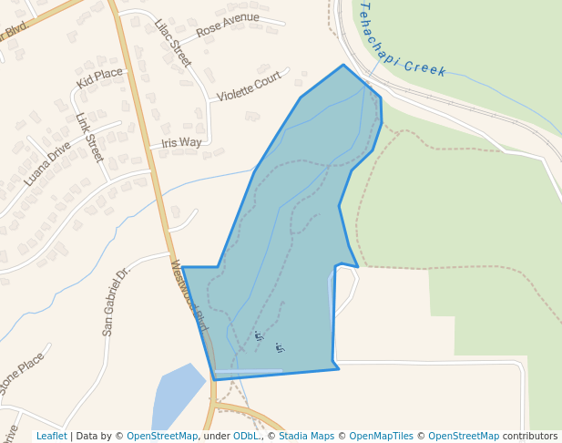 walking in Meadowbrook Park map in Golden Hills