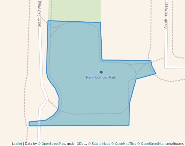 walking in Neighborhood Park map in American Fork