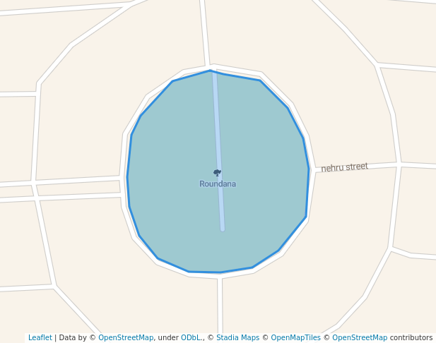 walking in Roundana map in Pollachi