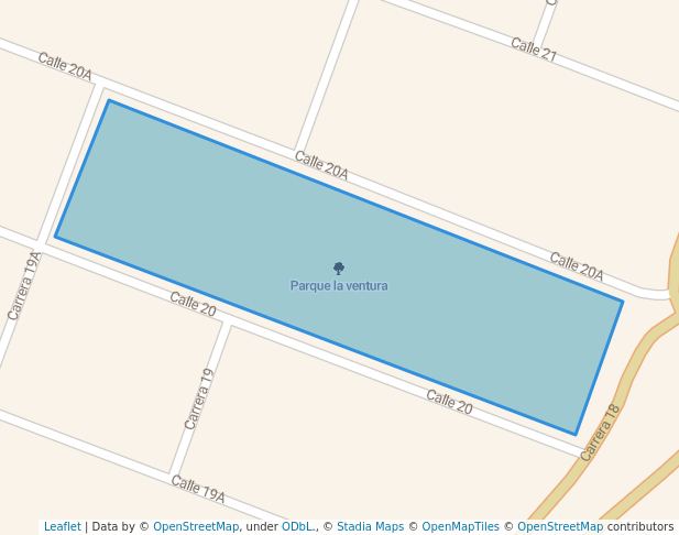 walking in Parque la ventura map in Guadalajara de Buga