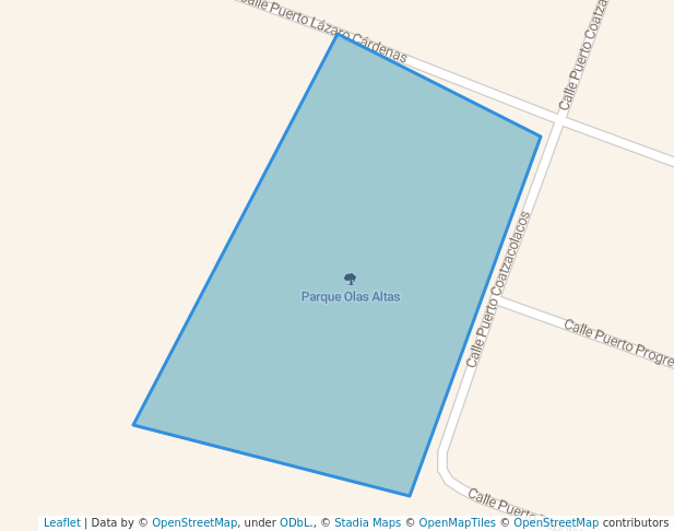 walking in Parque Olas Altas map in La Paz