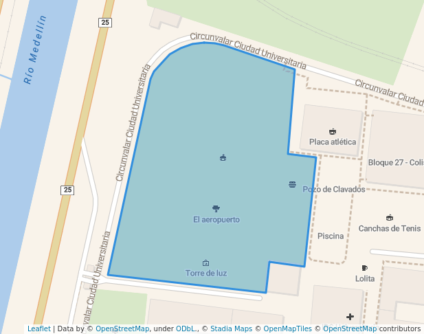 Zona recreativa, Deportes UdeA in Medellín | Map and Routes