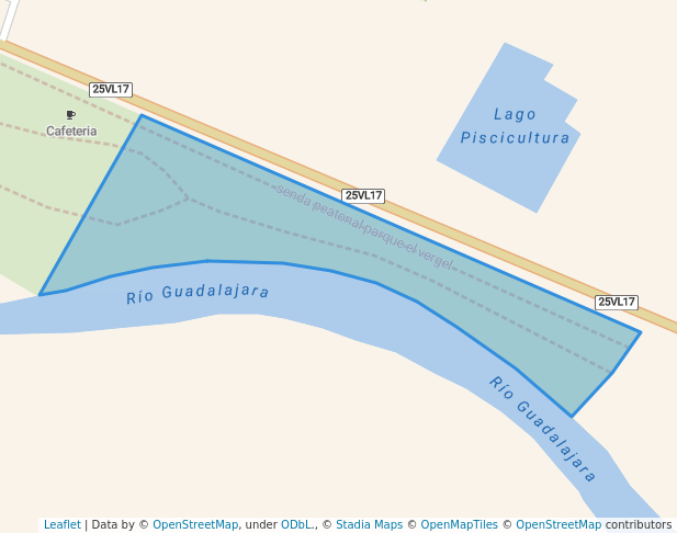 walking in parque el vergel map in Guadalajara de Buga