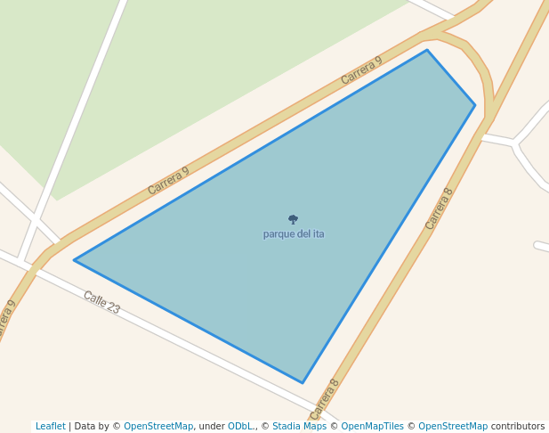 walking in parque del ita map in Guadalajara de Buga