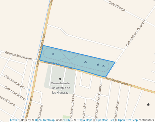 walking in Unidad Deportiva de Ciudad Fernandez map in Ciudad Fernández