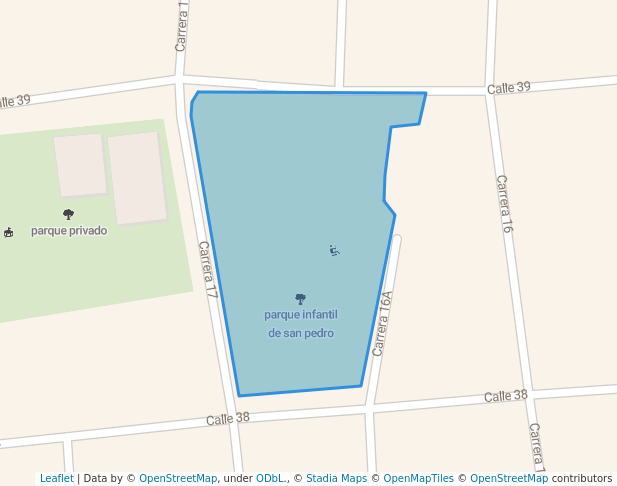 walking in parque infantil de san pedro map in Palmira