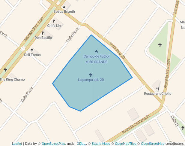 walking in La pampa deL 20 map in San Juan de Miraflores