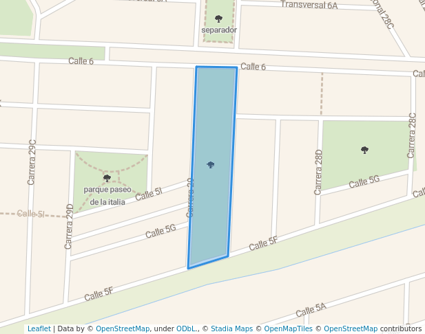 walking in separador map in Palmira