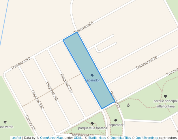 walking in separador map in Palmira