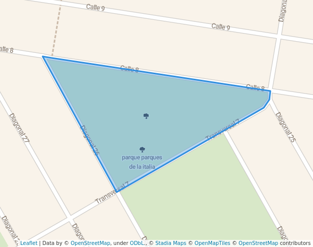 walking in parque parques de la italia map in Palmira