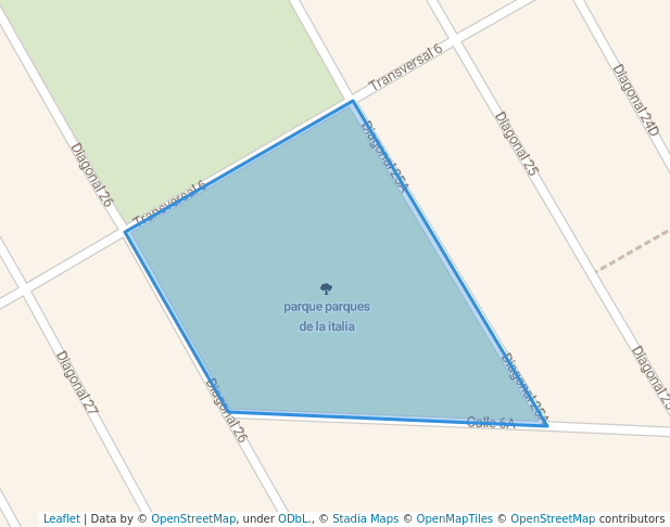 walking in parque parques de la italia map in Palmira