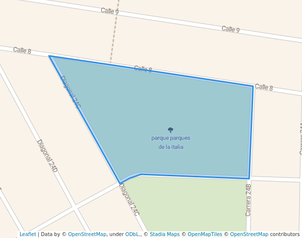 walking in parque parques de la italia map in Palmira