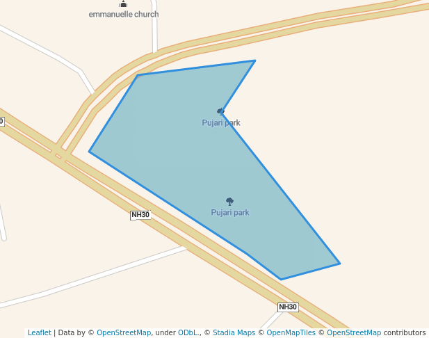 walking in Pujari park map in Raipur