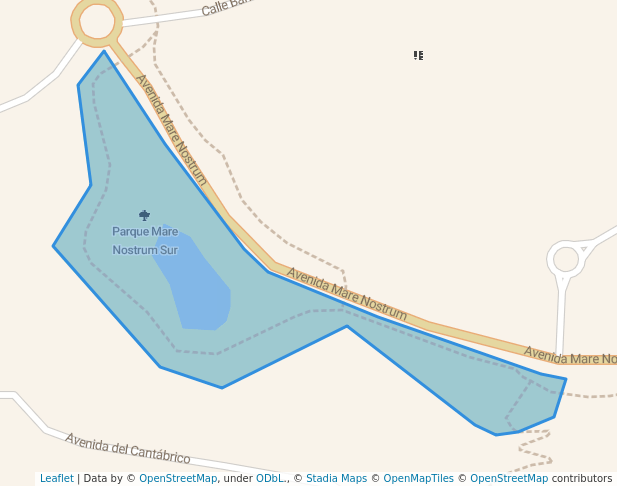 walking in Parque Mare Nostrum Sur map in Benalmádena