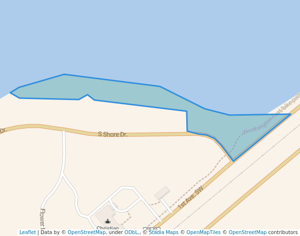 walking in Ludlow Park map in Worthington
