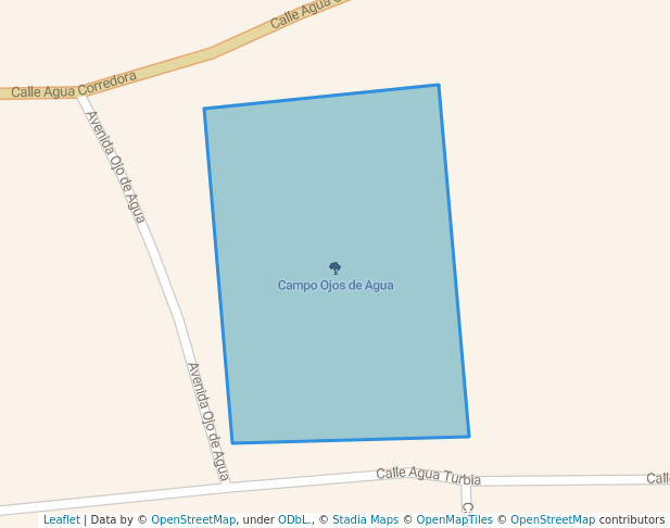 walking in Campo Ojos de Agua map in Cerano