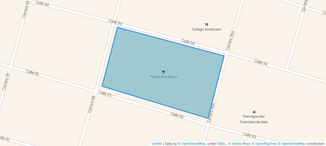 walking in Parque Bomberos map in Apartadó