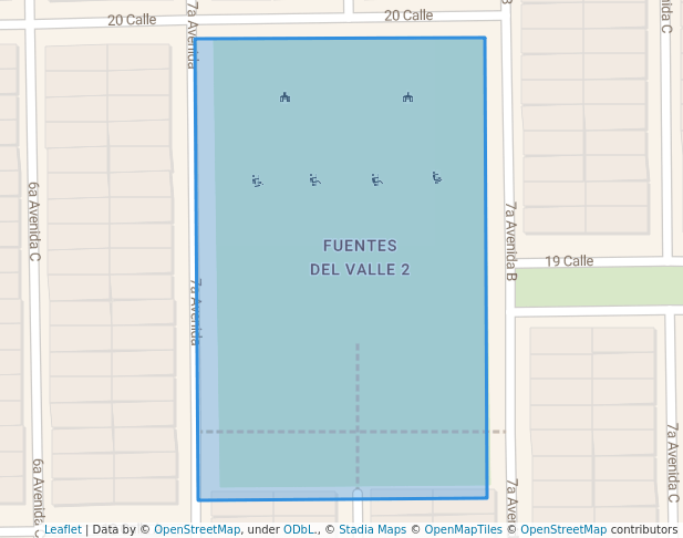 walking in Fuentes del Valle 2 map in Villa Nueva