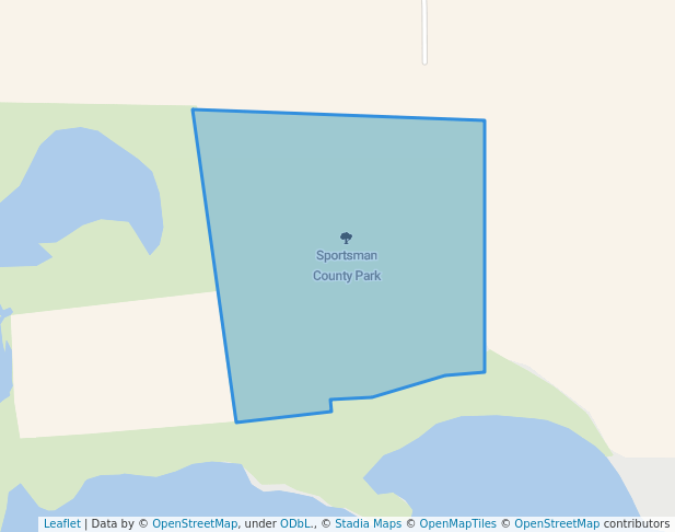 walking in Sportsman County Park map in Worthington