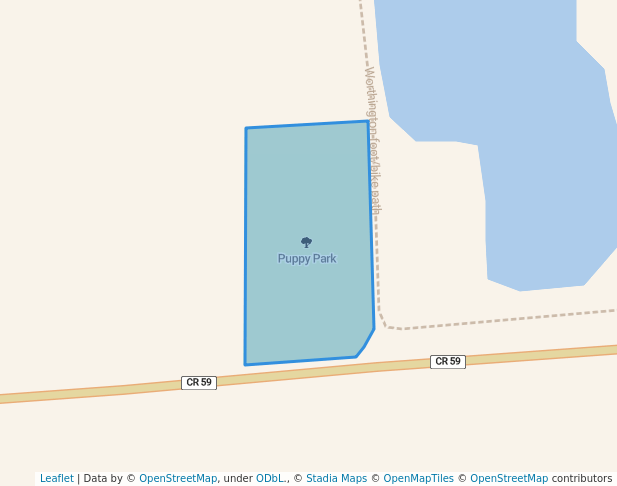 walking in Puppy Park map in Worthington