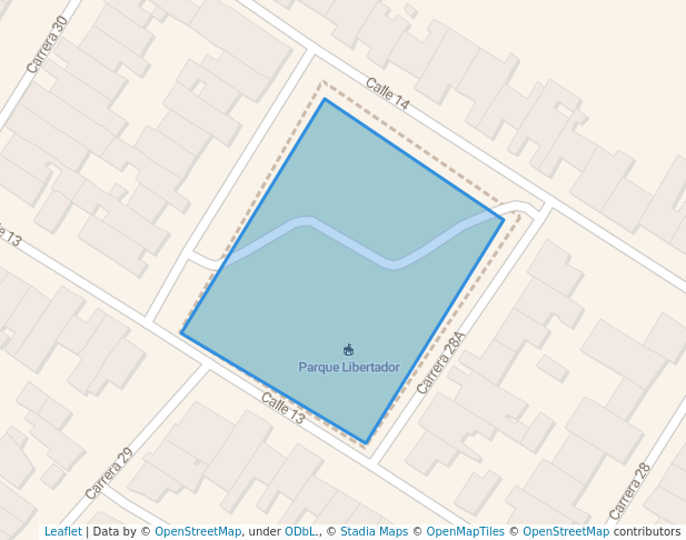 walking in Parque Libertador map in Sogamoso