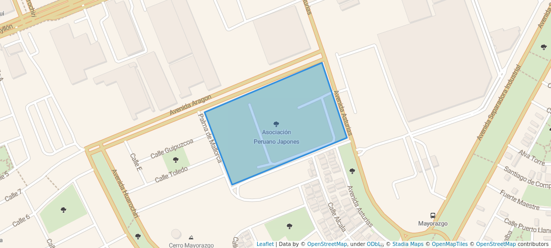 walking in Asociación Peruano Japones map in Ate