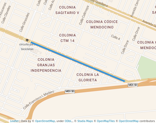 walking in circuito para bicicletas map in Ecatepec de Morelos