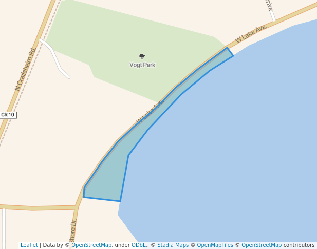 walking in Vogt Park map in Worthington