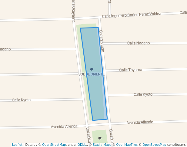 walking in SOL DE ORIENTE map in Torreón