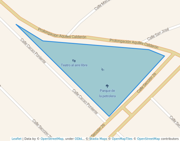 walking in Parque de la petrolera map in Heroica Cárdenas