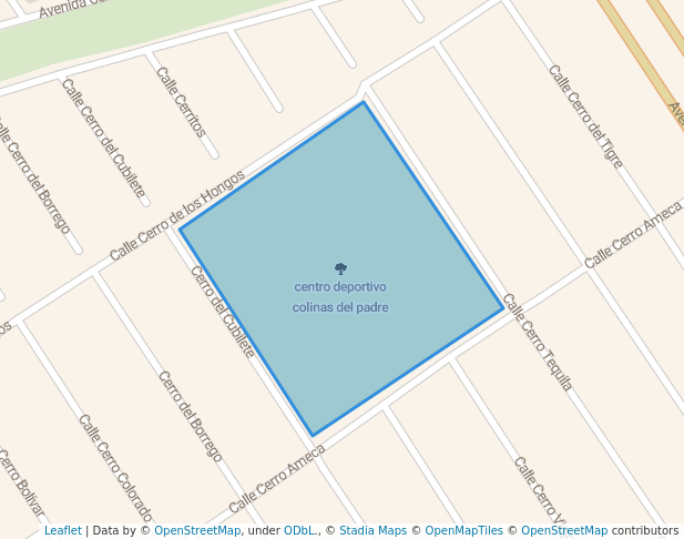 walking in centro deportivo colinas del padre map in Zacatecas