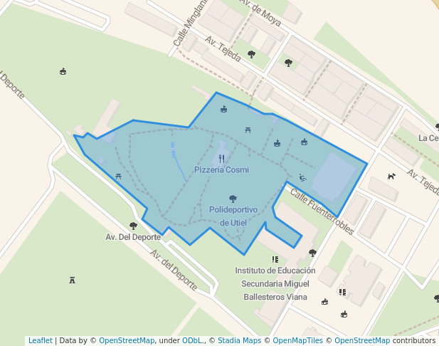 Polideportivo de Utiel in Utiel | Map and Routes