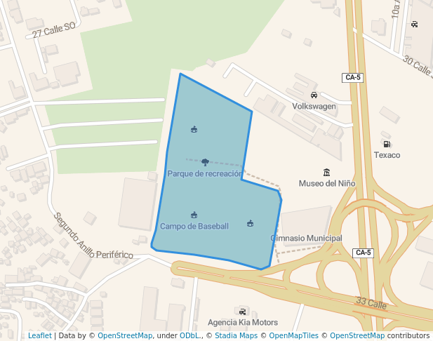 walking in Parque de recreación map in San Pedro Sula