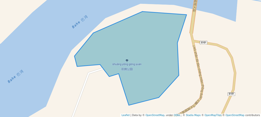 walking in 双拥公园 map in Bazhong