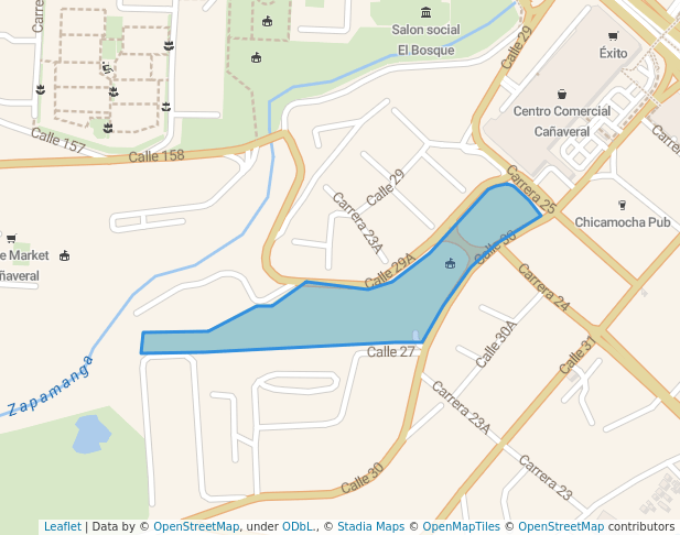 walking in Parque La Pera map in Floridablanca