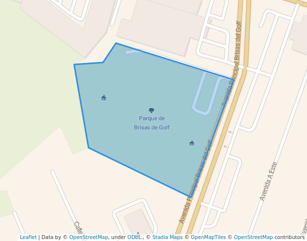 walking in Parque de Brisas de Golf map in San Miguelito