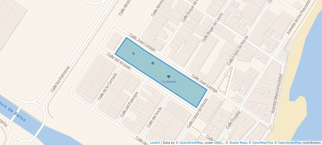 walking in Ciudadela map in Arinaga