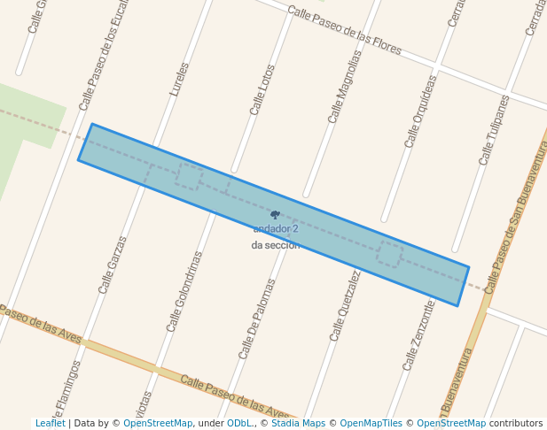 walking in andador 2 da seccion map in San Buenaventura