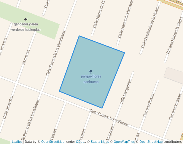 walking in parque flores sanbuena map in San Buenaventura