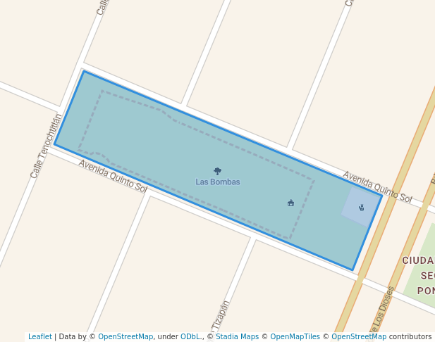 walking in Las Bombas map in Ecatepec de Morelos
