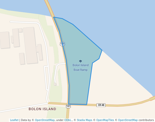 walking in Bolon Island Boat Ramp map in Reedsport