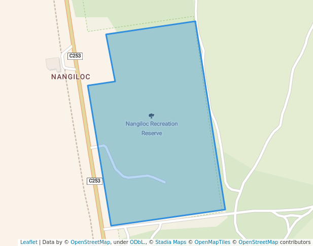 walking in Nangiloc Recreation Reserve map in Nangiloc