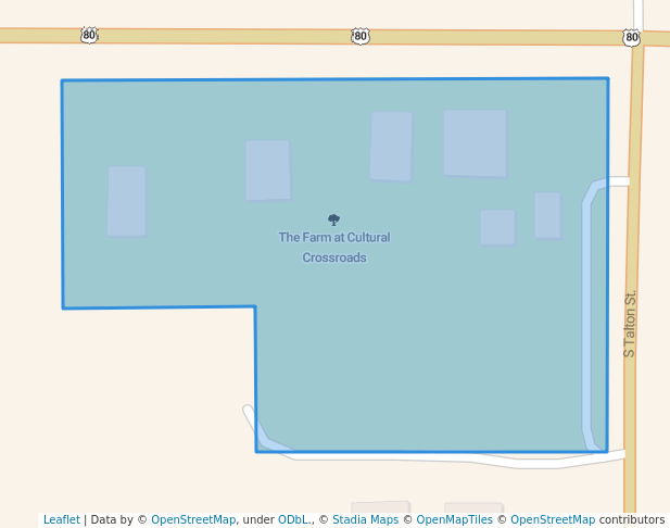 walking in The Farm at Cultural Crossroads map in Minden