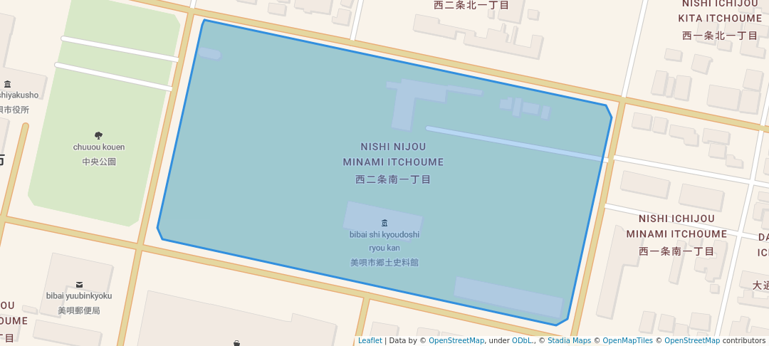 walking in 中央公園 map in Bibai