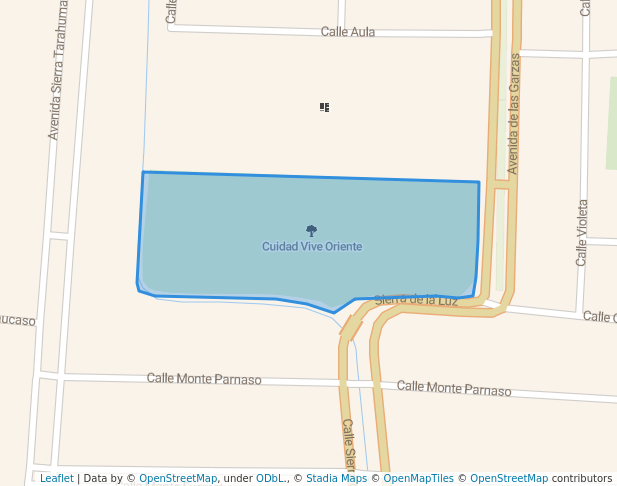 walking in Cuidad Vive Oriente map in San Juan del Río