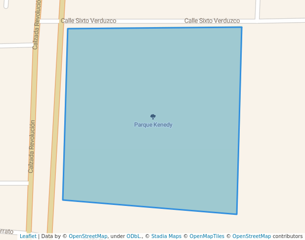 walking in Parque Kenedy map in Sahuayo de Morelos