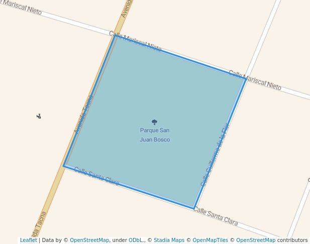 walking in Parque San Juan Bosco map in Ferreñafe